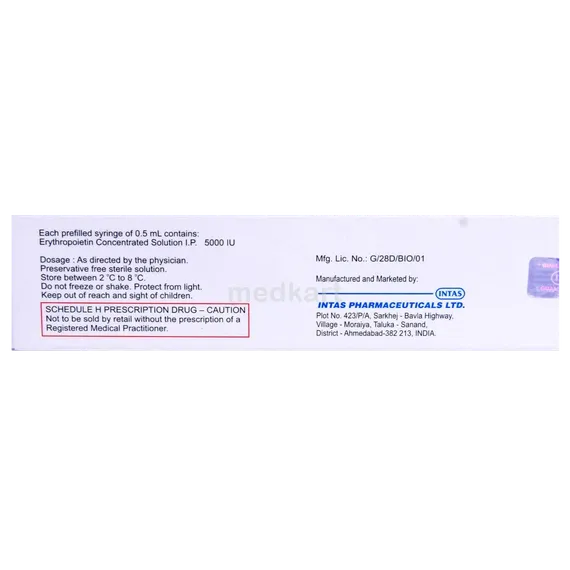 epofit 5000iu injection 0.5 ml